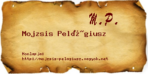 Mojzsis Pelágiusz névjegykártya